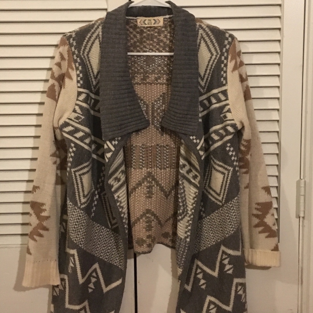 Pink Rose Aztec Cardigan